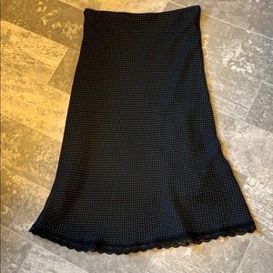 Black and white polkadot skirt